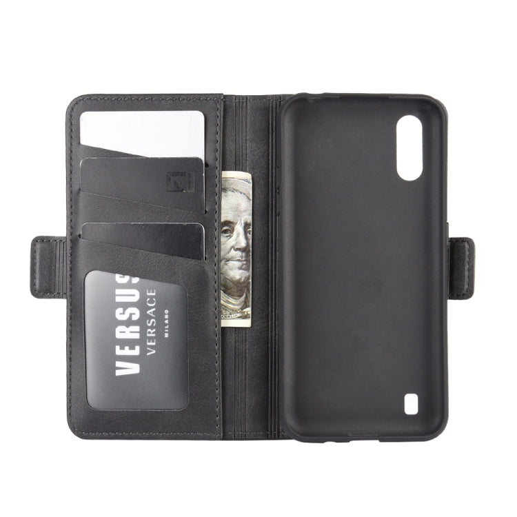 For Samsung Galaxy M01 Dual-side Magnetic Buckle Horizontal Flip Leather Case with Holder & Card Slots & Wallet
