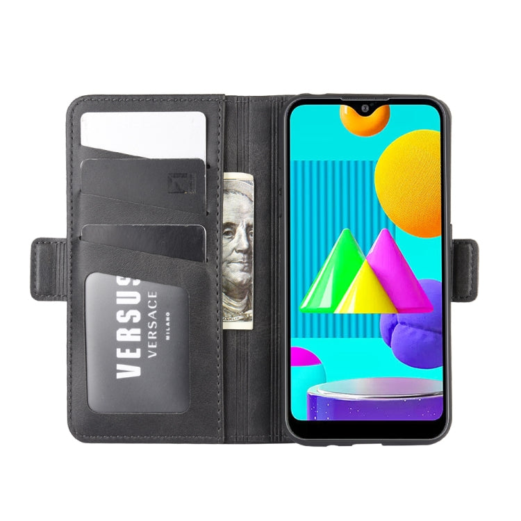For Samsung Galaxy M01 Dual-side Magnetic Buckle Horizontal Flip Leather Case with Holder & Card Slots & Wallet