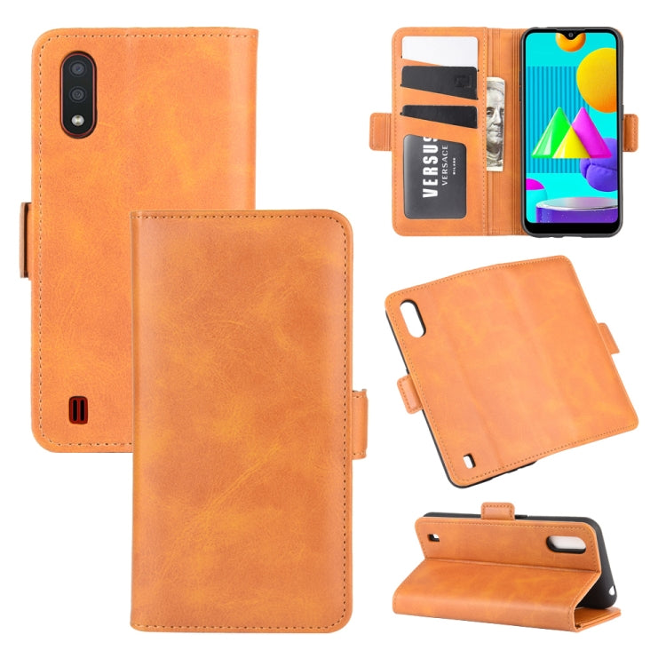 For Samsung Galaxy M01 Dual-side Magnetic Buckle Horizontal Flip Leather Case with Holder & Card Slots & Wallet