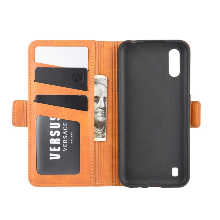 For Samsung Galaxy M01 Dual-side Magnetic Buckle Horizontal Flip Leather Case with Holder & Card Slots & Wallet