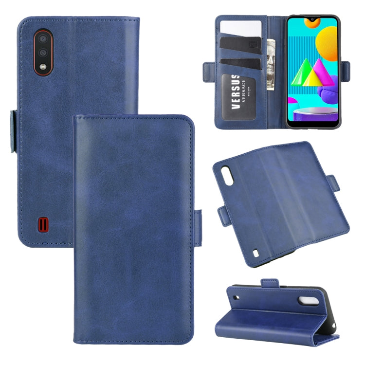 For Samsung Galaxy M01 Dual-side Magnetic Buckle Horizontal Flip Leather Case with Holder & Card Slots & Wallet