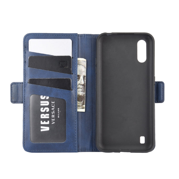 For Samsung Galaxy M01 Dual-side Magnetic Buckle Horizontal Flip Leather Case with Holder & Card Slots & Wallet
