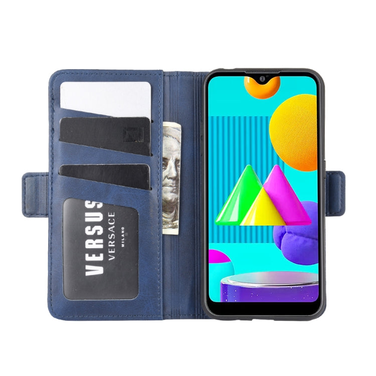 For Samsung Galaxy M01 Dual-side Magnetic Buckle Horizontal Flip Leather Case with Holder & Card Slots & Wallet