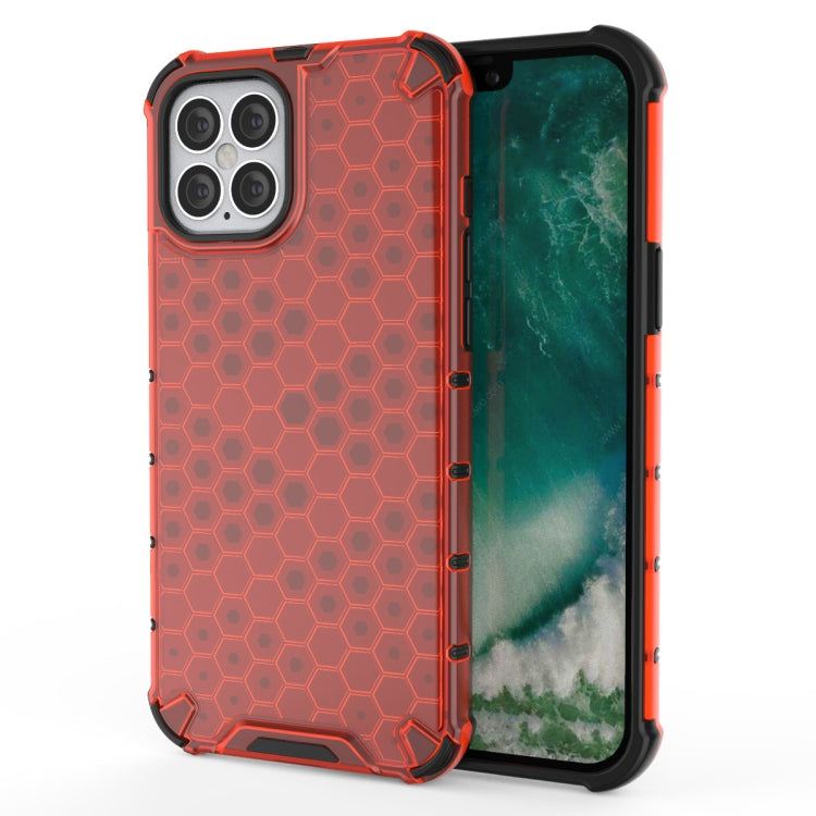 For iPhone 12 / 12 Pro Shockproof Honeycomb PC + TPU Case
