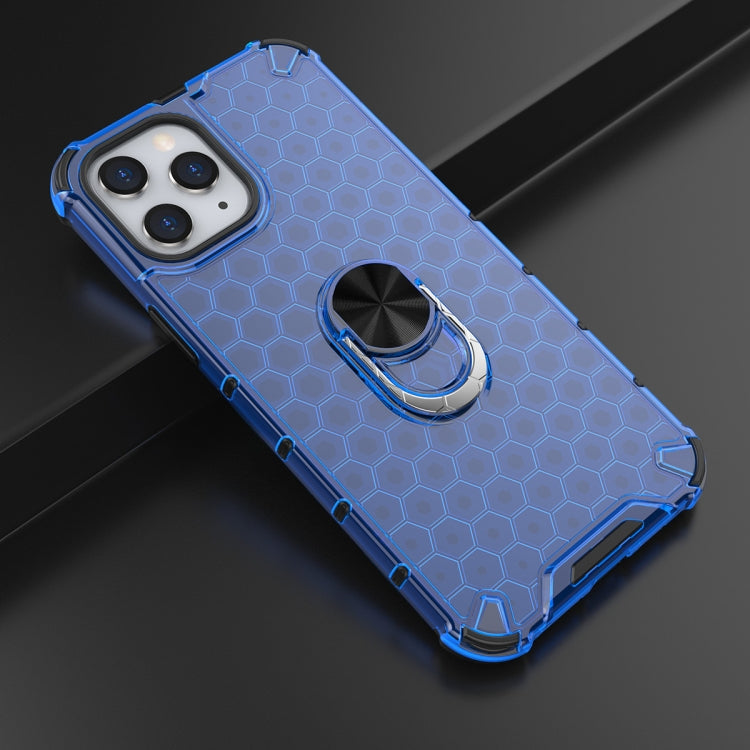 For iPhone 12 mini Shockproof Honeycomb PC + TPU Ring Holder Protection Case
