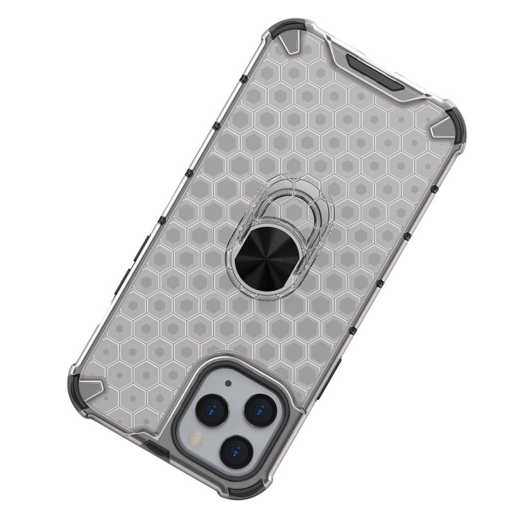 For iPhone 12 mini Shockproof Honeycomb PC + TPU Ring Holder Protection Case