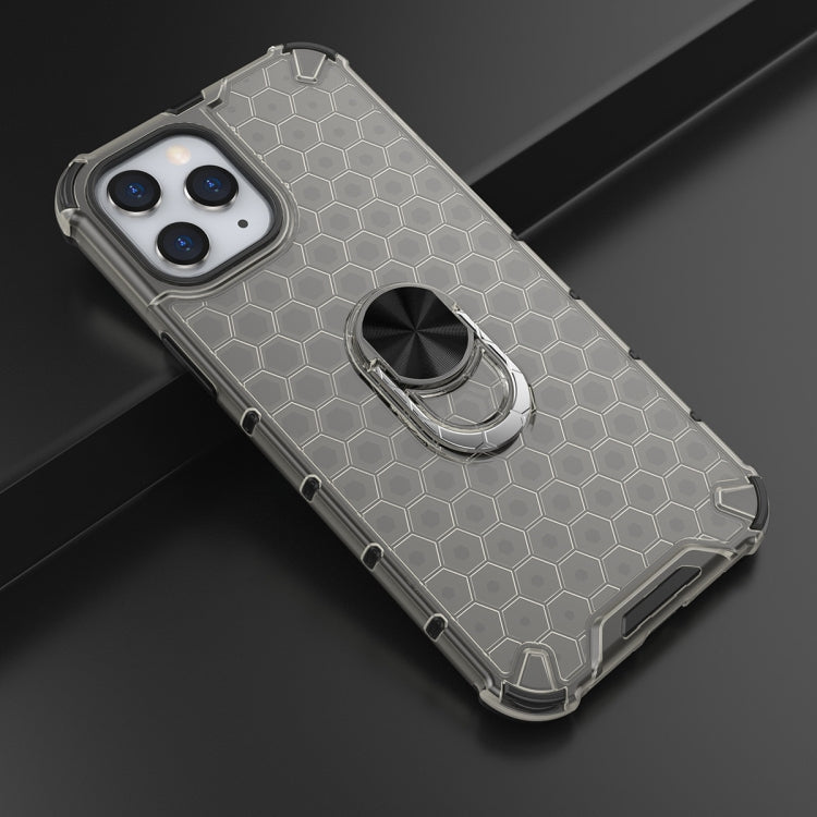 For iPhone 12 mini Shockproof Honeycomb PC + TPU Ring Holder Protection Case
