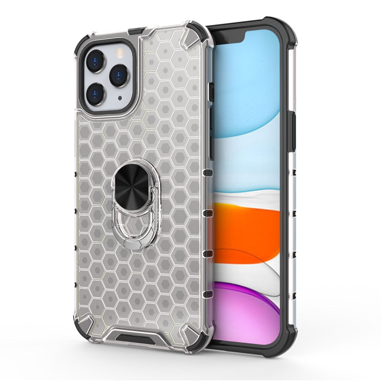 For iPhone 12 mini Shockproof Honeycomb PC + TPU Ring Holder Protection Case