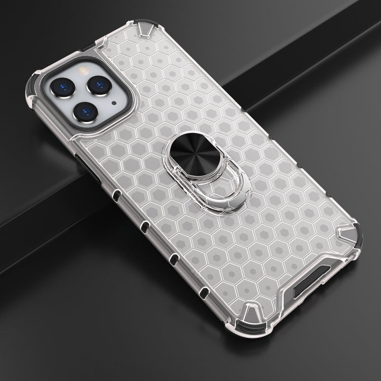 For iPhone 12 mini Shockproof Honeycomb PC + TPU Ring Holder Protection Case
