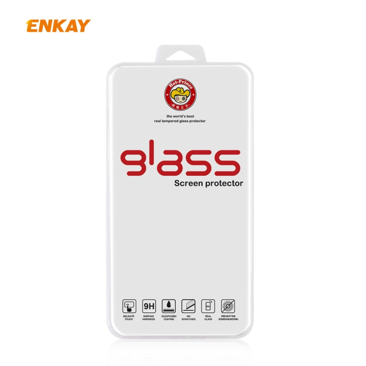 For Samsung Galaxy A21s ENKAY Hat-Prince 0.26mm 9H 2.5D Curved Edge Tempered Glass Film
