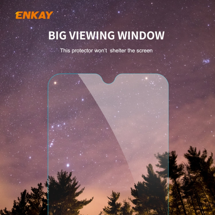 For Samsung Galaxy A31 2 PCS ENKAY Hat-Prince 0.26mm 9H 2.5D Curved Edge Tempered Glass Film