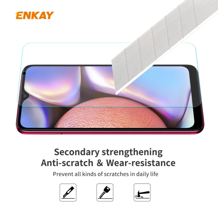 For Samsung Galaxy A10s 10 PCS ENKAY Hat-Prince 0.26mm 9H 2.5D Curved Edge Tempered Glass Film