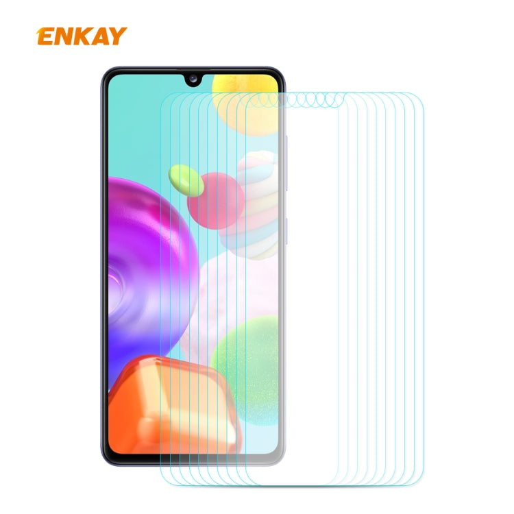 For Samsung Galaxy A41 10 PCS ENKAY Hat-Prince 0.26mm 9H 2.5D Curved Edge Tempered Glass Film