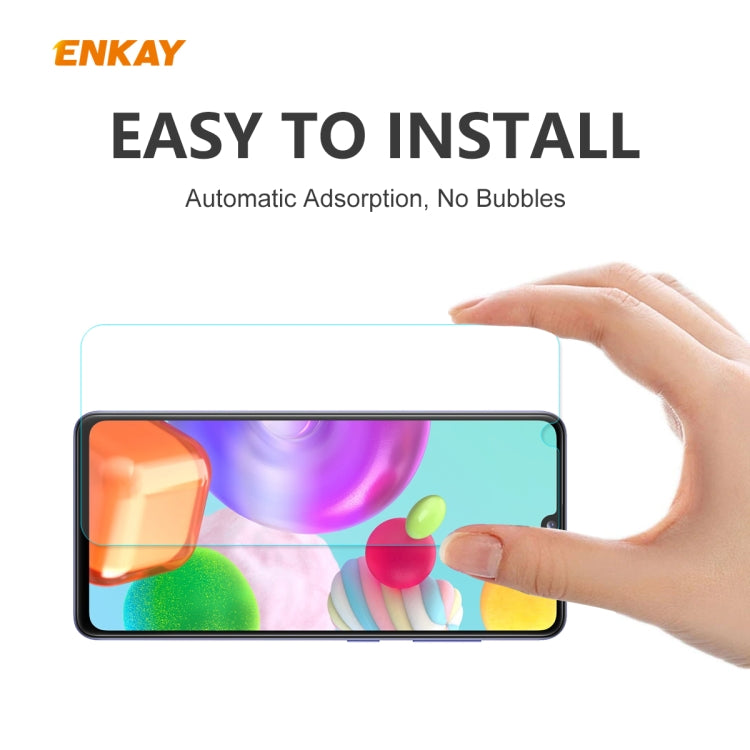 For Samsung Galaxy A41 10 PCS ENKAY Hat-Prince 0.26mm 9H 2.5D Curved Edge Tempered Glass Film
