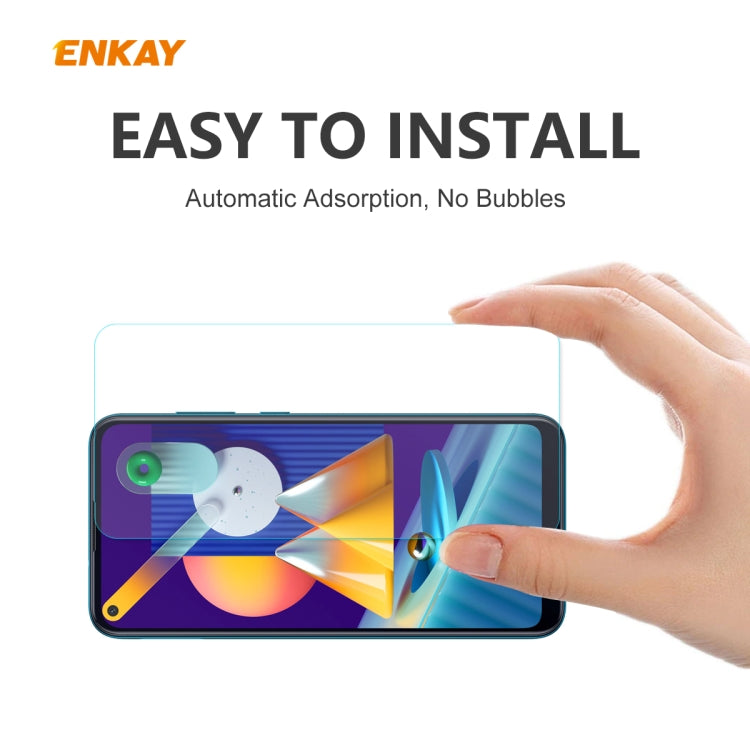 For Samsung Galaxy A11 / M11 5PCS ENKAY Hat-Prince 0.26mm 9H 2.5D Curved Edge Tempered Glass Film