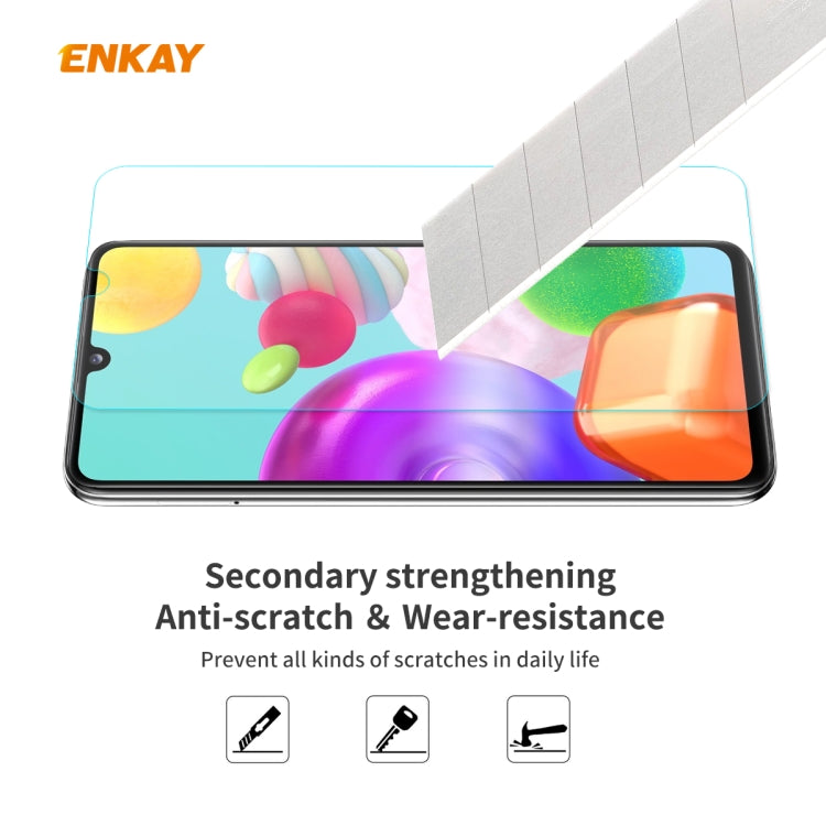 For Samsung Galaxy A41 5PCS ENKAY Hat-Prince 0.26mm 9H 2.5D Curved Edge Tempered Glass Film