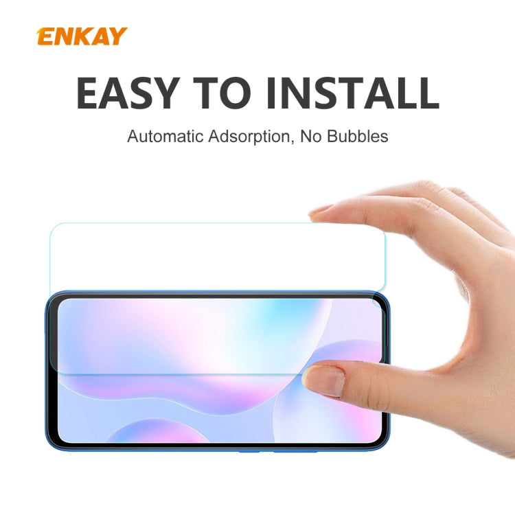 For Redmi 9 / 9A / 9C ENKAY Hat-Prince 0.26mm 9H 2.5D Curved Edge Tempered Glass Film