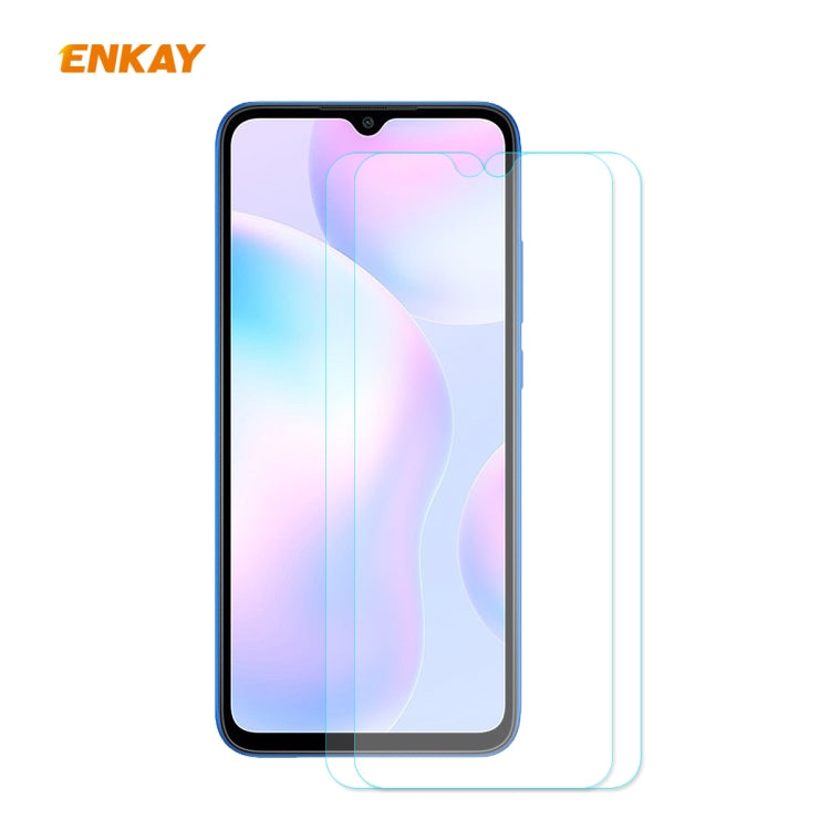 For Xiaomi Mi 10 Lite /Redmi 10X 5G 2 PCS ENKAY Hat-Prince 0.26mm 9H 2.5D Curved Edge Tempered Glass Film