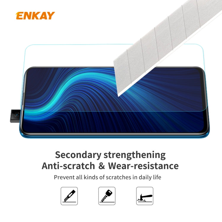 For Honor X10 5G 10 PCS ENKAY Hat-Prince 0.26mm 9H 2.5D Curved Edge Tempered Glass Film