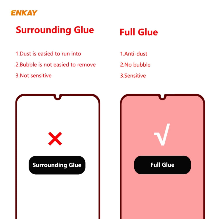 For Xiaomi Mi 10 Lite /Redmi 10X 5G ENKAY Hat-Prince Full Glue 0.26mm 9H 2.5D Tempered Glass Full Coverage Film