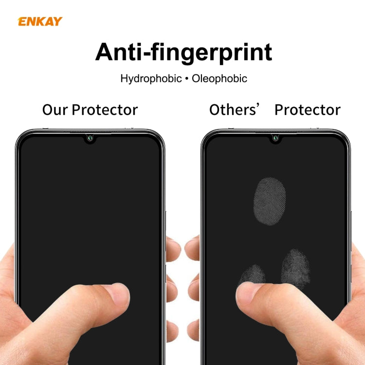 For Xiaomi Mi 10 Lite /Redmi 10X 5G ENKAY Hat-Prince Full Glue 0.26mm 9H 2.5D Tempered Glass Full Coverage Film