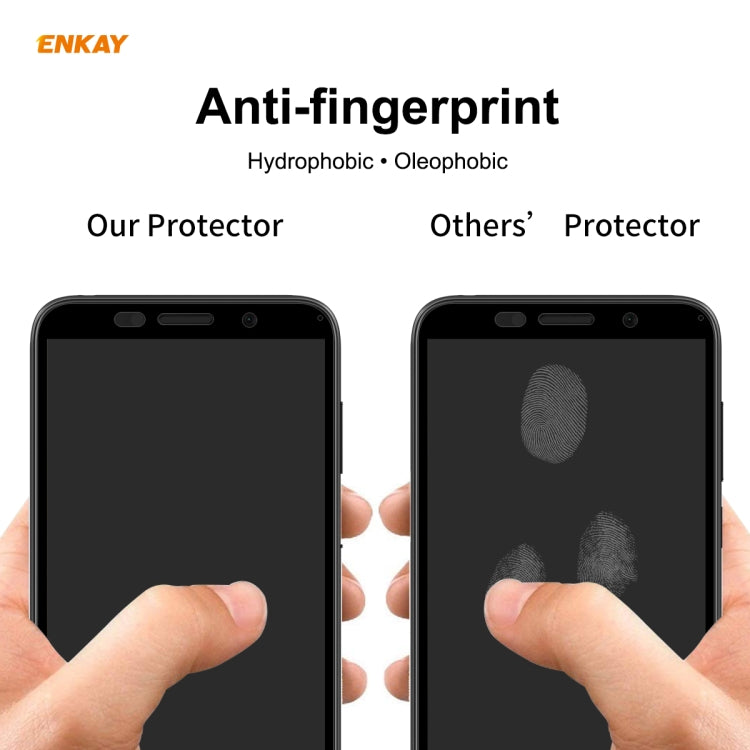 For Huawei Y5p ENKAY Hat-Prince Full Glue 0.26mm 9H 2.5D Tempered Glass Full Coverage Film
