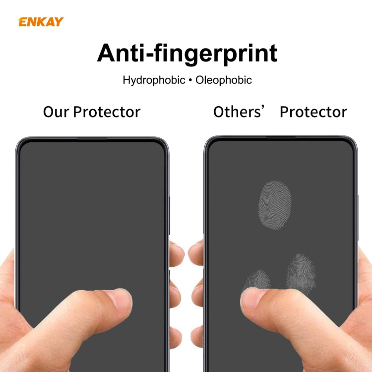 For Huawei P40 Lite E ENKAY Hat-Prince Full Glue 0.26mm 9H 2.5D Tempered Glass Full Coverage Film