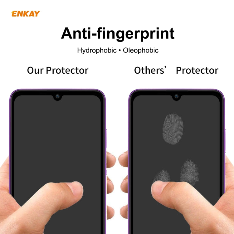For Redmi 9 / 9A / 9C 5 PCS ENKAY Hat-Prince Full Glue 0.26mm 9H 2.5D Tempered Glass Full Coverage Film