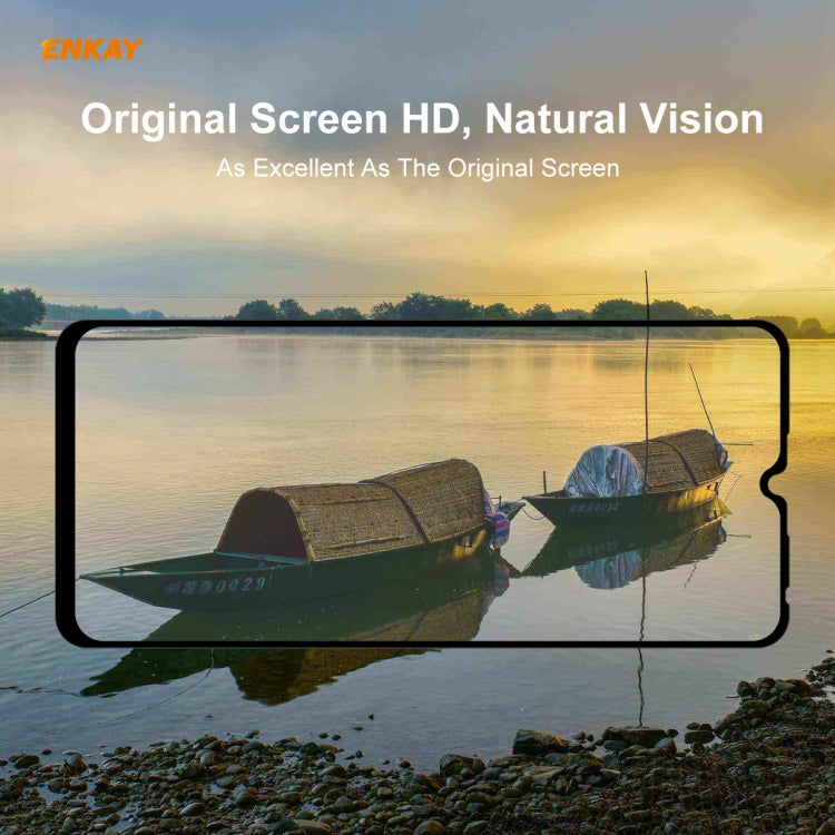 For Redmi 9 / 9A / 9C 5 PCS ENKAY Hat-Prince Full Glue 0.26mm 9H 2.5D Tempered Glass Full Coverage Film