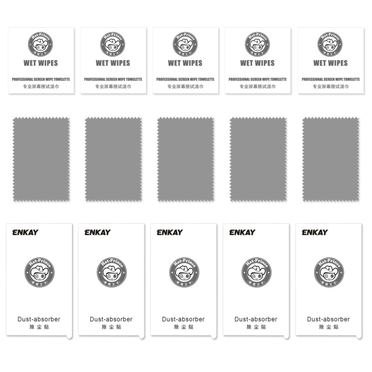 For Huawei P40 Lite E 5 PCS ENKAY Hat-Prince Full Glue 0.26mm 9H 2.5D Tempered Glass Full Coverage Film