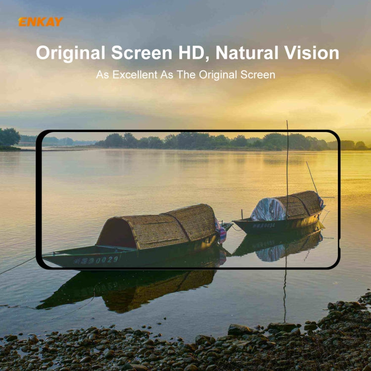 For Huawei Honor X10 5G 10 PCS ENKAY Hat-Prince Full Glue 0.26mm 9H 2.5D Tempered Glass Full Coverage Film