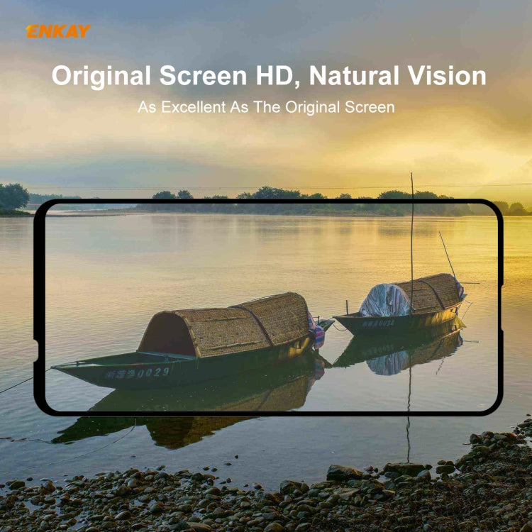 For Huawei P40 Lite E 10 PCS ENKAY Hat-Prince Full Glue 0.26mm 9H 2.5D Tempered Glass Full Coverage Film