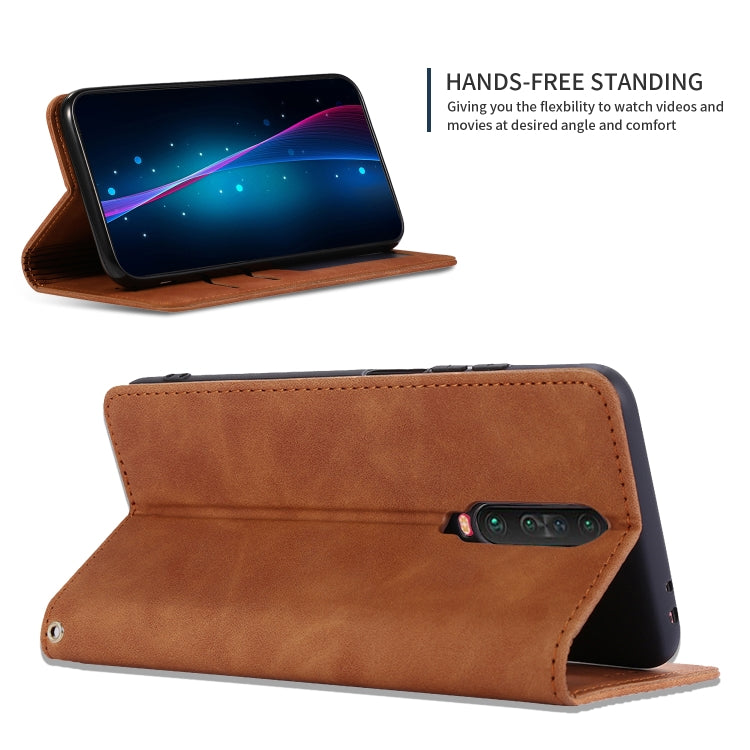For Redmi K30 & Poco X2 Retro Skin Feel Business Magnetic Horizontal Flip Leather Case