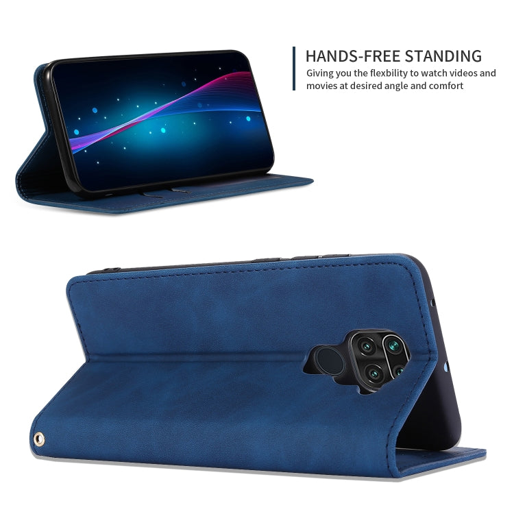For Redmi Note 9 / Redmi 10X 4G Retro Skin Feel Business Magnetic Horizontal Flip Leather Case