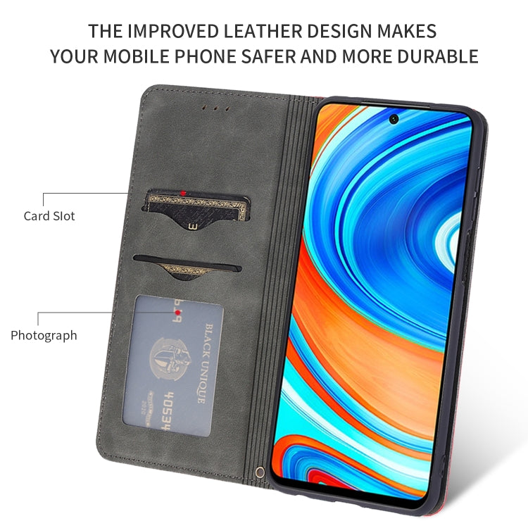 For Redmi Note 9 Pro / Note 9S / Note 9 Pro Max Retro Skin Feel Business Magnetic Horizontal Flip Leather Case