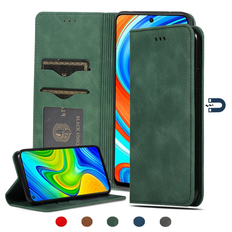 For Redmi Note 9 Pro / Note 9S / Note 9 Pro Max Retro Skin Feel Business Magnetic Horizontal Flip Leather Case