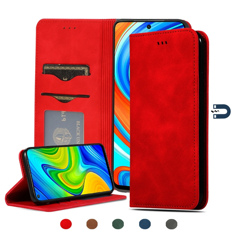 For Xiaomi Poco M2 Pro Retro Skin Feel Business Magnetic Horizontal Flip Leather Case