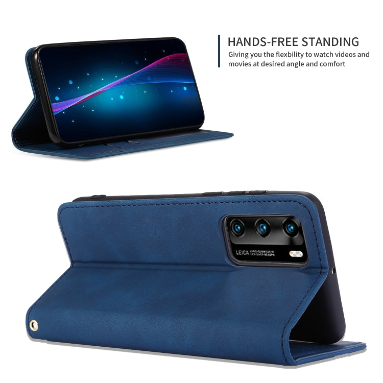 For Huawei P40 Retro Skin Feel Business Magnetic Horizontal Flip Leather Case