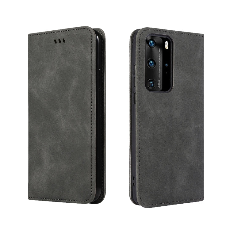 For Huawei P40 Pro Retro Skin Feel Business Magnetic Horizontal Flip Leather Case