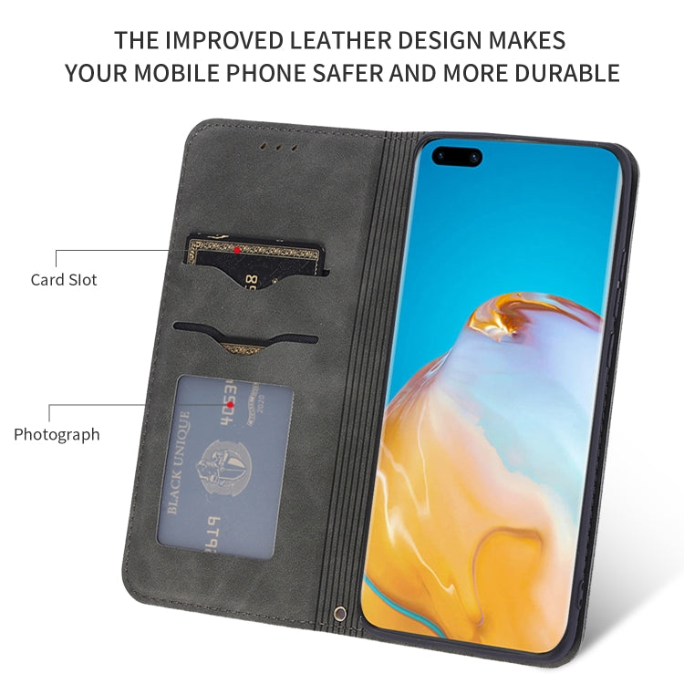 For Huawei P40 Pro Retro Skin Feel Business Magnetic Horizontal Flip Leather Case