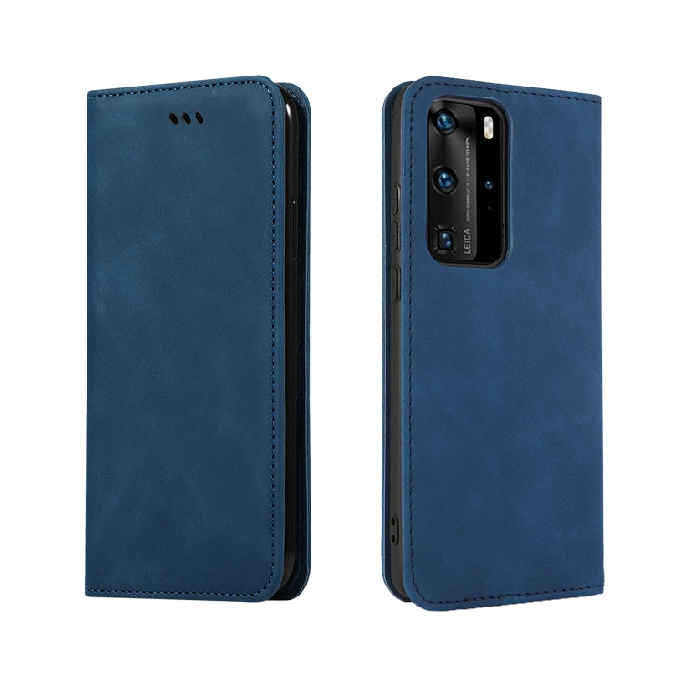 For Huawei P40 Pro Retro Skin Feel Business Magnetic Horizontal Flip Leather Case