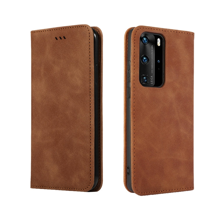 For Huawei P40 Pro Retro Skin Feel Business Magnetic Horizontal Flip Leather Case