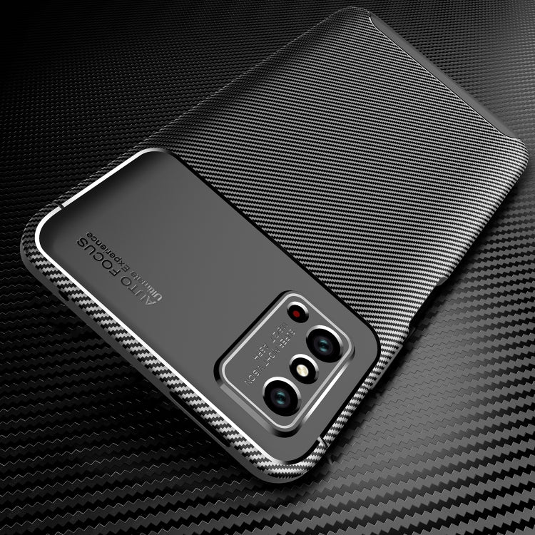 For Huawei Honor X10 Max 5G Carbon Fiber Texture Shockproof TPU Case(Brown)