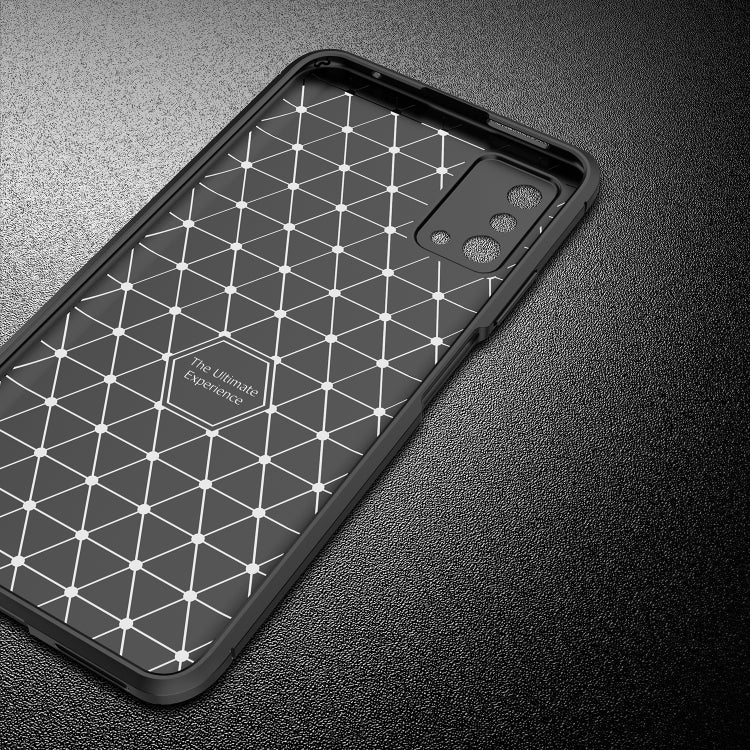 For Huawei Honor X10 Max 5G Carbon Fiber Texture Shockproof TPU Case(Brown)