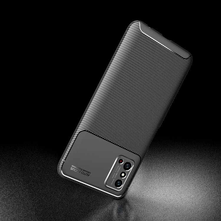 For Huawei Honor X10 Max 5G Carbon Fiber Texture Shockproof TPU Case(Brown)