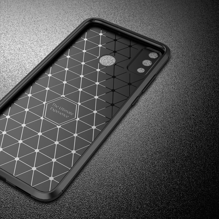 For Huawei Honor 9X Lite Carbon Fiber Texture Shockproof TPU Case