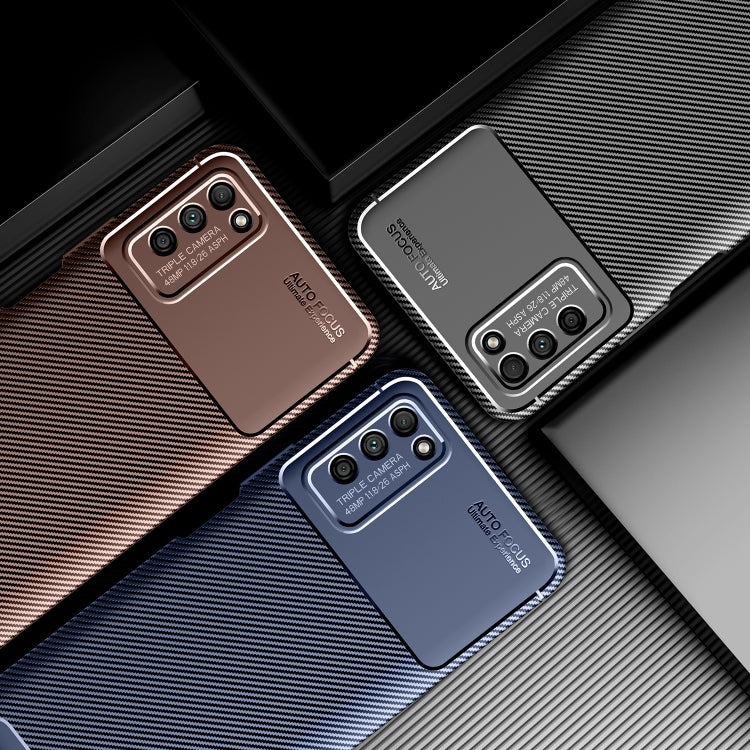 For Huawei Honor 30 Lite Carbon Fiber Texture Shockproof TPU Case