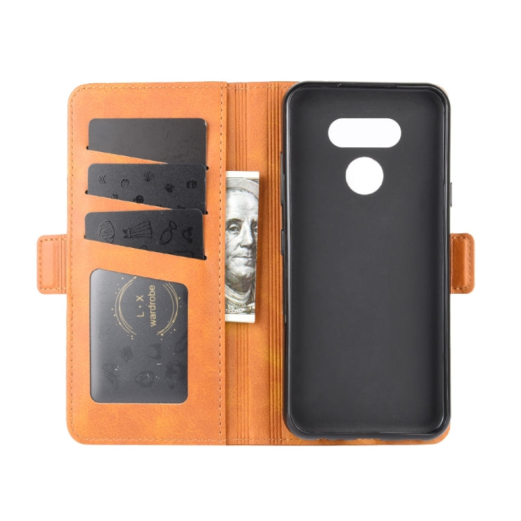 For LG harmony 4 Dual-side Magnetic Buckle Horizontal Flip Leather Case with Holder & Card Slots & Wallet