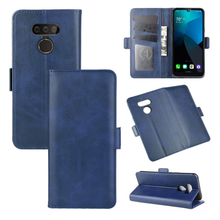 For LG harmony 4 Dual-side Magnetic Buckle Horizontal Flip Leather Case with Holder & Card Slots & Wallet