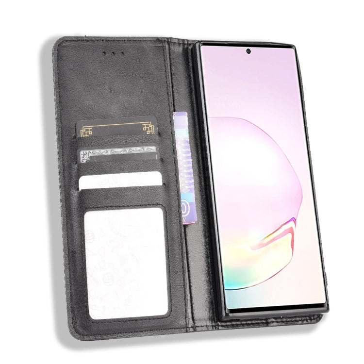 For Samsung Galaxy Note20 Ultra Magnetic Buckle Retro Crazy Horse Texture Horizontal Flip Leather Case with Holder & Card Slots & Photo Frame
